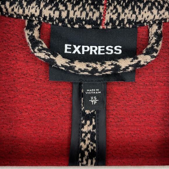 Express Plaid Knit Car Coat - Picture 4 of 8